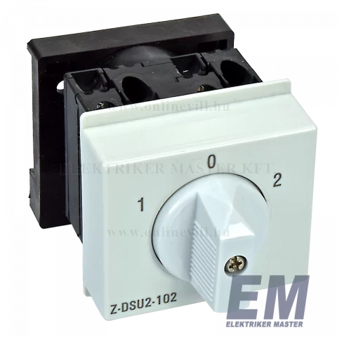 Kapcsoló 2-Pólusú 20A sínre szerelhető 1-0-2 állású választó kapcsoló Eaton Z-DSU2-102 (248875)