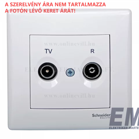 KIFUTÓ_Schneider SEDNA TV/R aljzat átmenő 4dB fehér SDN3301821