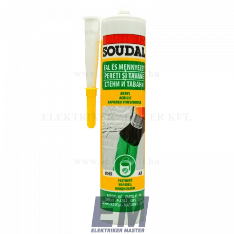 Akril festhető tömítő fehér Soudal 280ml Soudal 154565