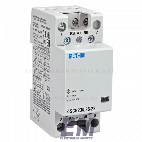 Eaton Z-SCH230/25-22 Installációs kontaktor, 2z+2ny, 25A (AC1), 230V AC