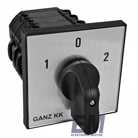 GANZ KK-2-40-6006 kapcsoló 3P 40A előlapra szerelhető 1-0-2 állású átkapcsoló