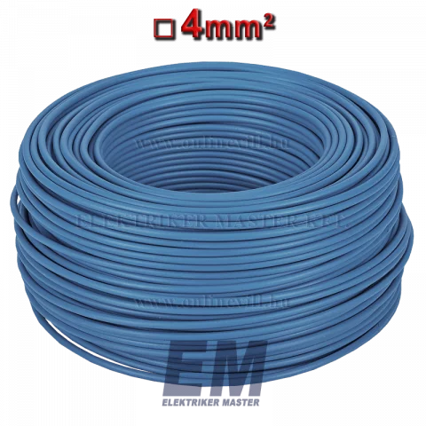 MCU 4 vezeték (H07V-U) tömör réz kábel elektromos villanyvezeték kék (100m)