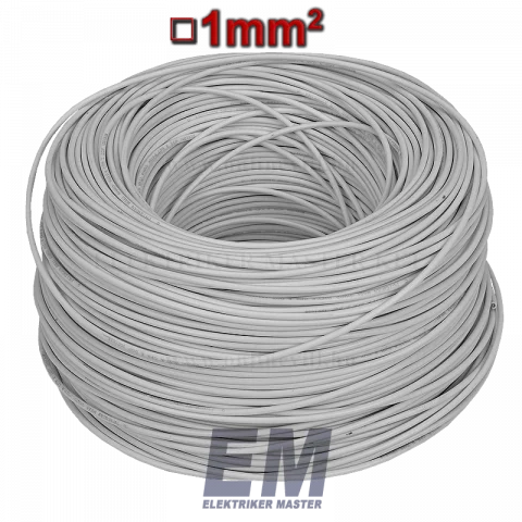 MKH 1 vezeték (H05V-K) sodrott réz kábel szürke(200m)