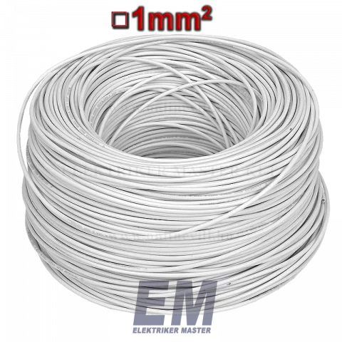 MKH 1 vezeték (H05V-K) sodrott réz kábel fehér (200m)