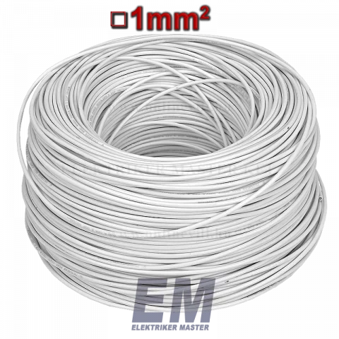 MKH 1 vezeték (H05V-K) sodrott réz kábel fehér