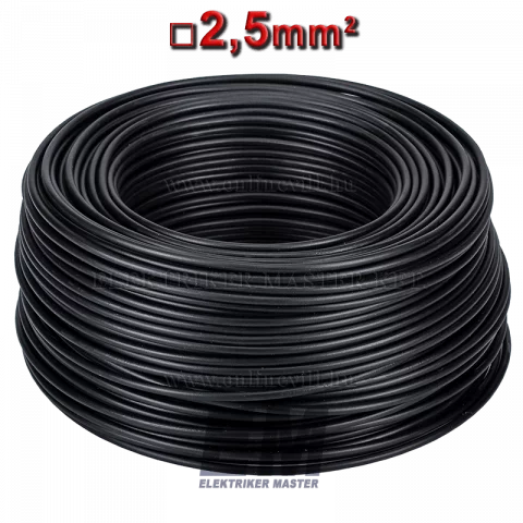 MKH 2,5 vezeték (H07V-K) sodrott réz kábel fekete