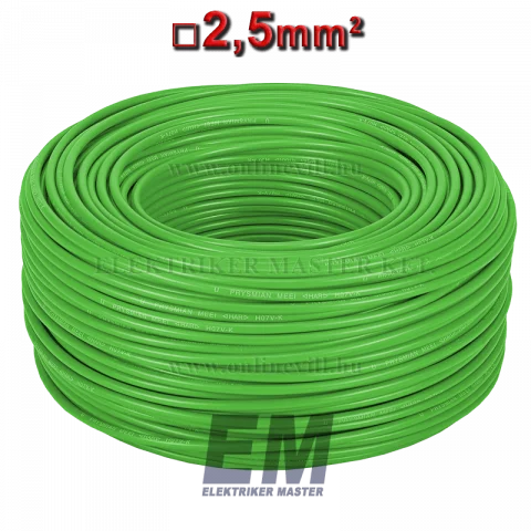 MKH 2,5 vezeték (H07V-K) sodrott réz kábel zöld
