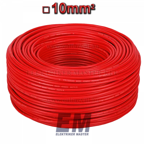 MKH 10 vezeték (H07V-K) sodrott réz kábel piros