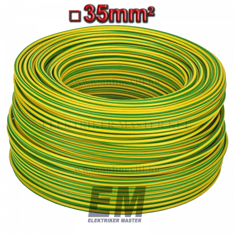 MKH 35 vezeték (H07V-K) sodrott réz kábel zöld/sárga