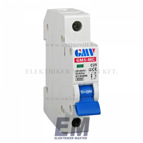 GMV Kismegszakító 1P C 25A 6kA HQ GM5M60H1P25C