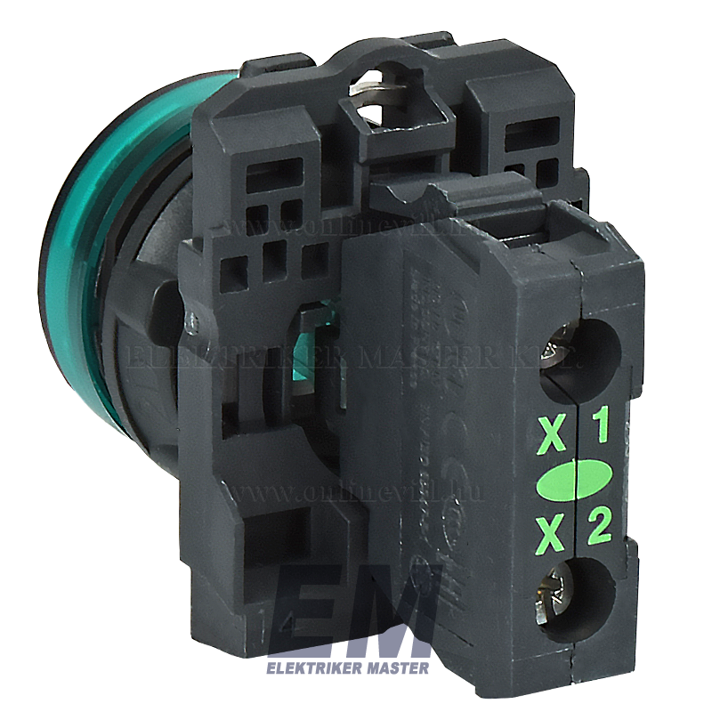 Schneider LED-es jelzőlámpa zöld 230V D22 Harmony XB5AVM3