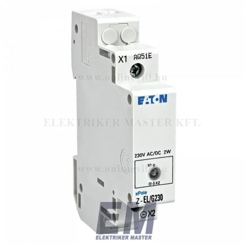 Ledes Jelzőlámpa zöld Sínre pattintható moduláris lámpa 230V AC-DC Eaton Z-EL/G230 284922