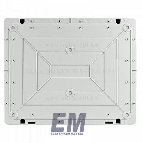 Kötődoboz falon kívüli 380x300x120 mm IP56 vízmentes sima oldalú Elettrocanali EC410C9