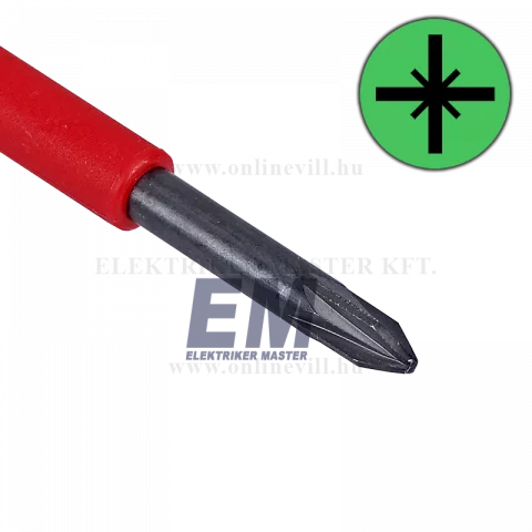 KIFUTÓ_Keresztélű szigetelt csavarhúzó PZ0 60x135 mm Tomintex FUTUR II 1000V