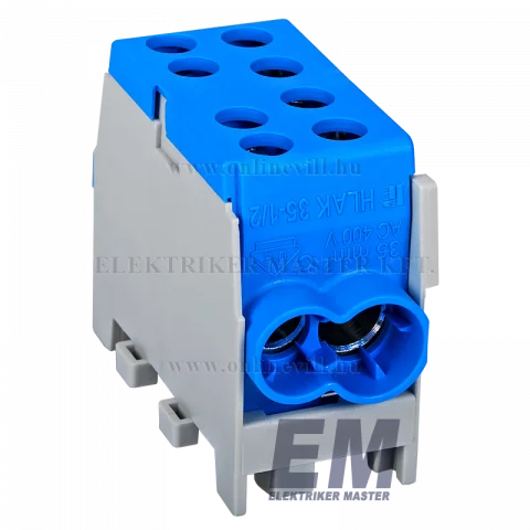 Fővezetéki leágazó sorkapocs 35 mm2 Kék sínre szerelhető Pollmann HLAK 35-1/2 (2080142)
