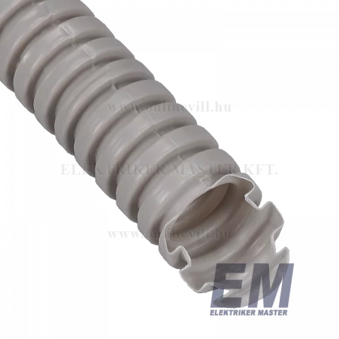 Gégecső 16 mm flexibilis védőcső villanyvezeték cső műanyag szürke 50m (Elettrocanali)