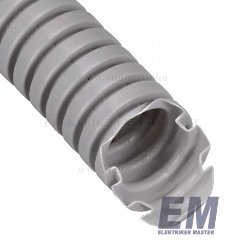 Gégecső 20 mm flexibilis védőcső villanyvezeték cső műanyag szürke 50m (Elettrocanali)