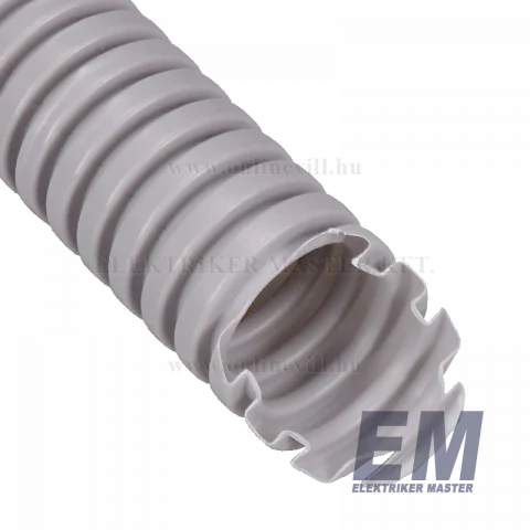 Gégecső 25 mm flexibilis védőcső villanyvezeték cső műanyag szürke 50m (Elettrocanali)