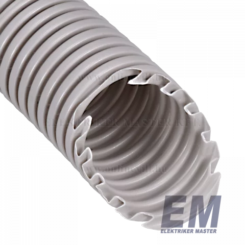 Gégecső 40 mm flexibilis védőcső villanyvezeték cső műanyag szürke 25m (Elettrocanali)