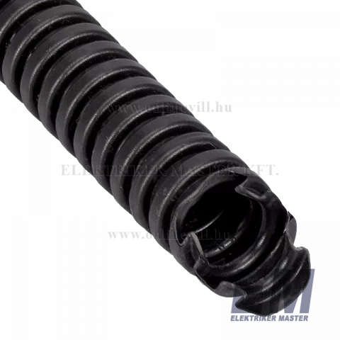 Lépésálló gégecső 16 mm flexibilis védőcső villanyvezeték cső műanyag fekete 50m (Elettrocanali)