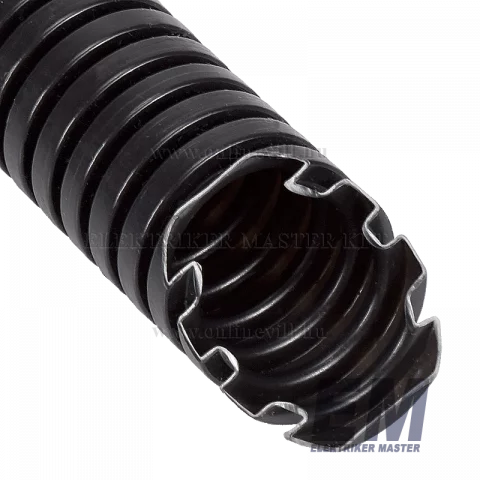Lépésálló gégecső 32 mm flexibilis védőcső villanyvezeték cső műanyag fekete 50m Gewiss DX15032