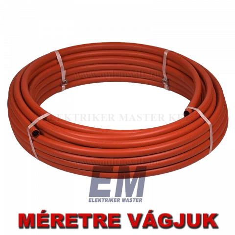 Symalen cső 32 Betonflex lépésálló elektromos kábel védőcső földbe narancssárga/fekete 50m PEP