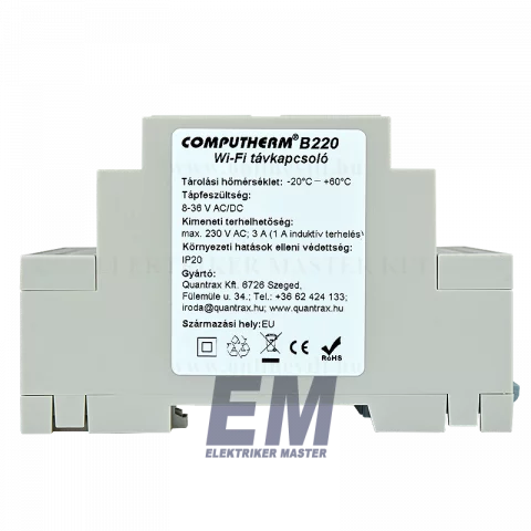 COMPUTHERM Wifi távvezérelhető kapcsoló modul B220