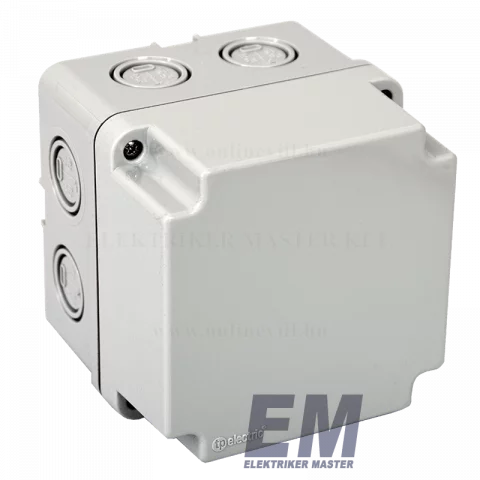 Kötődoboz falon kívüli 110x110x100 mm IP67 vízmentes kikönnyített oldalú magasított 3310-223-0600