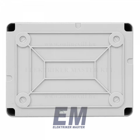 Kötődoboz falon kívüli 150x110x70 mm IP56 vízmentes sima oldalú átlátszó fedél Elettrocanali EC420C5