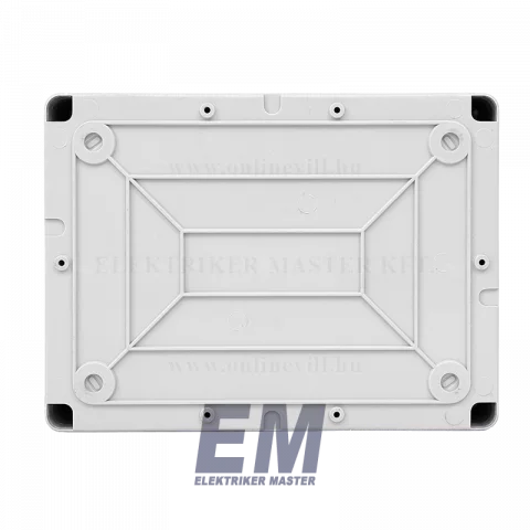 Kötődoboz falon kívüli 190x140x70 mm IP56 vízmentes sima oldalú átlátszó fedél Elettrocanali EC420C6