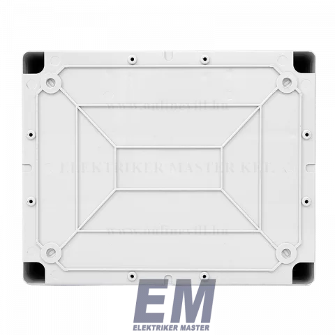 Kötődoboz falon kívüli 240x190x90 mm IP56 vízmentes sima oldalú átlátszó fedél Elettrocanali EC420C7