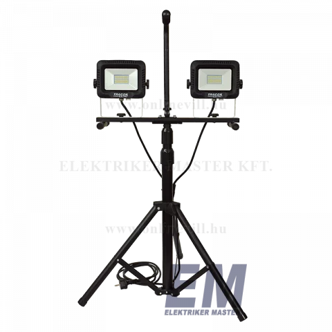 LED Reflektor Állványos 2x30W 4000K Fekete Tracon RSMDAW230W