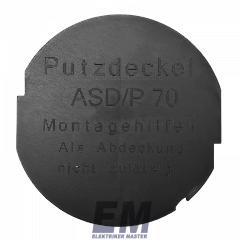 Szerelvénydoboz vakolófedél 65 mm ASD/PD 70