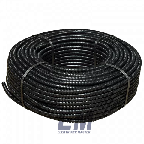Lépésálló gégecső 16 mm flexibilis védőcső villanyvezeték cső műanyag fekete 100m Gewiss DX15016