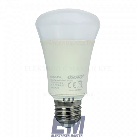 LED Izzó dimmelhető kapcsolóval E27 7W 2700-6500K Orno OR-GB-430