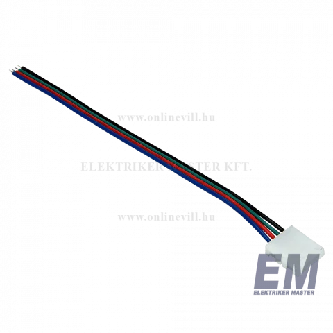 Led Szalag Csatlakozó Toldó Vezetékes RGB led szalaghoz 1 toldóval Optonica AC6614