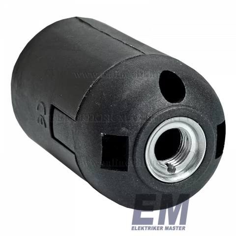Foglalat E27 műanyag fekete Commel 016-111