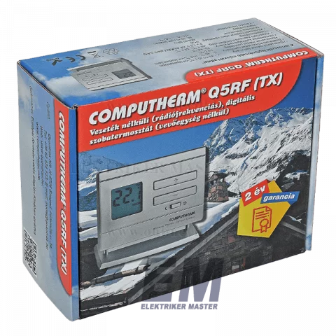 COMPUTHERM Q5RF TX digitális szobatermosztát vezérlő egység (rádiófrekvenciás)