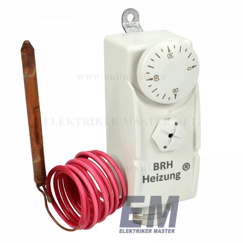 Csőtermosztát kapillárcsöves termosztát BRH-W15 mechanikus