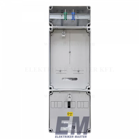 Csatári Plast PVT 3075 Fm-SZ ÁK 12 1/3 fázisú villanyóra szekrény felső 12 mod elmenővel szabadv