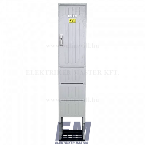 1/3 fázisú villanyóra szekrény lábazattal NH00 biztosítóval földkábeles csatlakozáshoz JZD-302