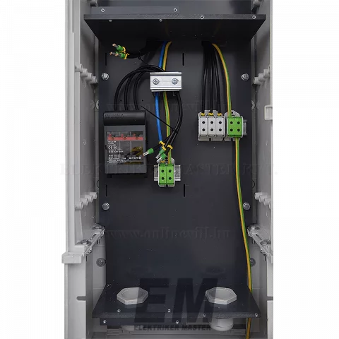 1/3 fázisú villanyóra szekrény lábazattal NH00 biztosítóval földkábeles csatlakozáshoz JZD-302