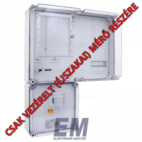 Csatári Plast PVT 6075 VFm-SZ VEZÉRELT villanyóra szekrény (éjszakai) 80A szabadvezetékes