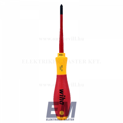 Keresztélű szigetelt csavarhúzó PZ1 80x191 mm SlimFix Villanyszerelő csavarhúzó KIF-FAM Wiha