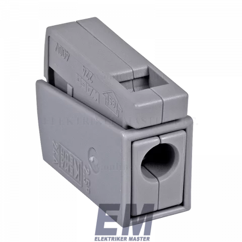 WAGO CSOMAG Csillárkapocs (0.5-2.5mm2 be = 1 tömör, ki = 1 hajlékony) 24A szürke 224-101-10