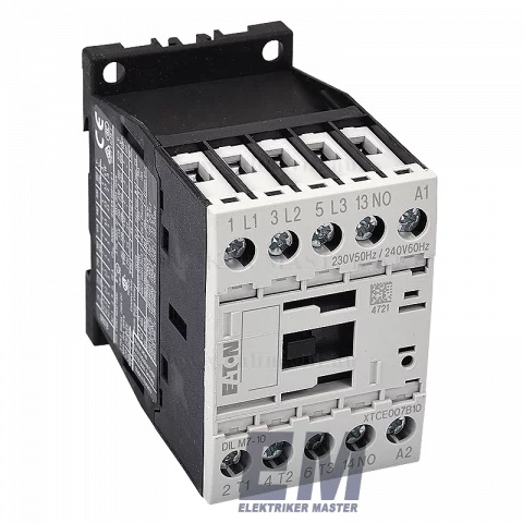 Eaton Teljesítmény kontaktor 3kW/400V AC DILM7-10 230V 276550