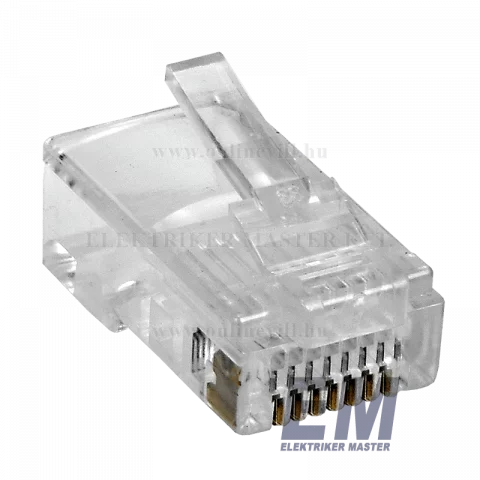 8P8C UTP moduláris dugó Cat5 RJ45 Ethernet csatlakozó Szerelhető UTP Somogyi TS51 (25db/cs)