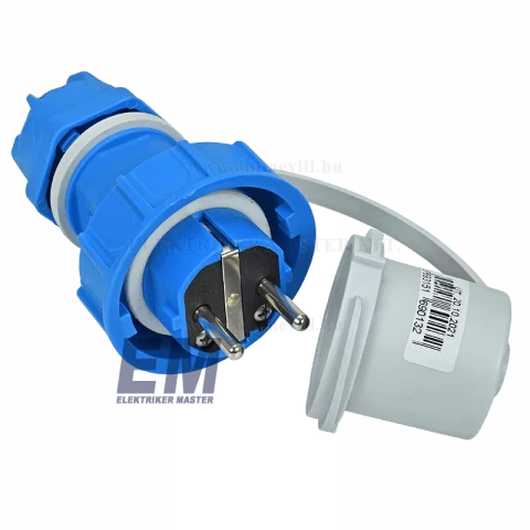 Lengő dugvilla 2P+F 16A 230V IP68 ipari csatlakozó 3101-365-0900