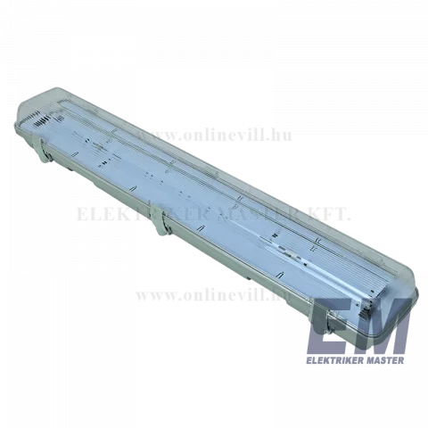 LED Fénycső Armatúra 2x 60 cm IP65 por és páramentes led lámpatest GTV Helios LD-HEL218B-30