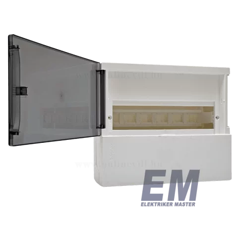Lakáselosztó falon kívüli 12 modulos elosztó szekrény Schneider RESI9 Mini Pragma MIP12112S